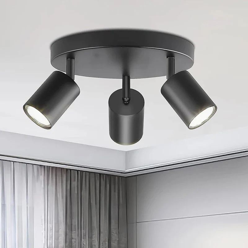 Spot — Sur rail gu10 à LED avec têtes réglables pour éclairage intérieur