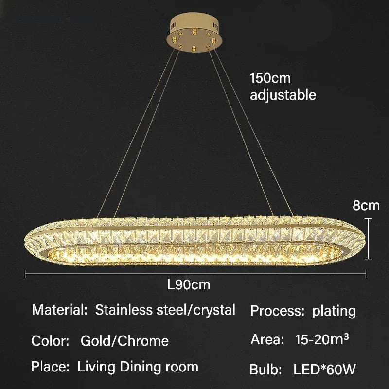 Lustre — De luxe en cristal LED pour hôtel et bar
