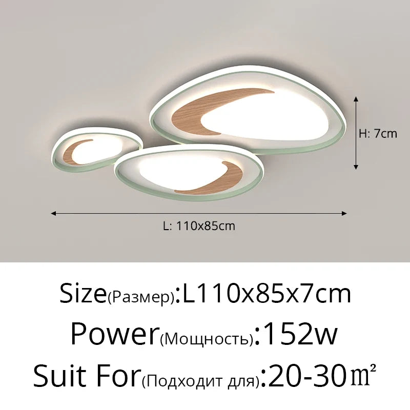 Lustre — Nordique en bois pour éclairage intérieur lampara techo