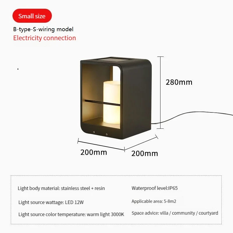 lampe solaire led extérieure étanche pour jardin et cour