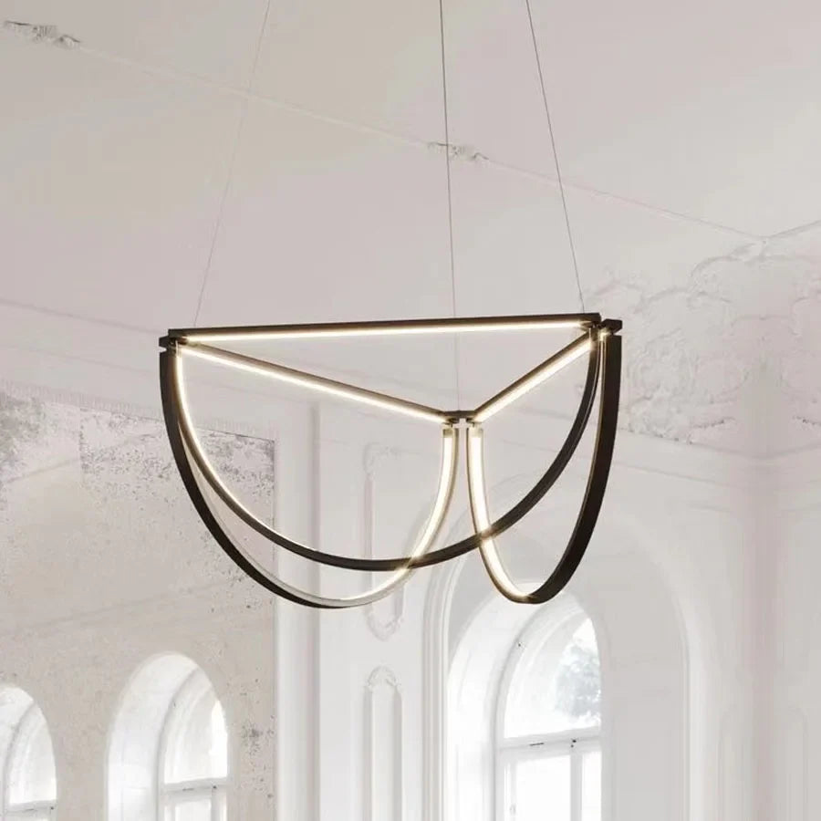Lustre — LED géométrique postmoderne à intensité variable tendance