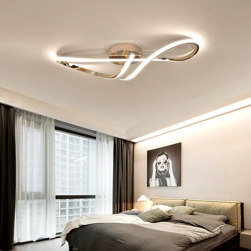 Plafonnier — Moderne à LEDs pour salon salle à manger chambre doré chromé luminaire intérieur