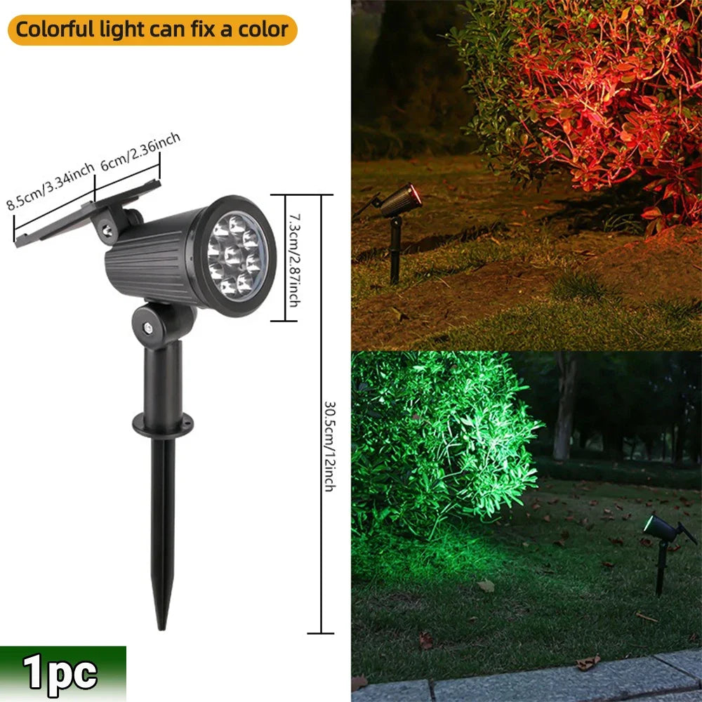 Spot solaire LED RVB à luminosité réglable pour jardin, IP65 – Chromélie