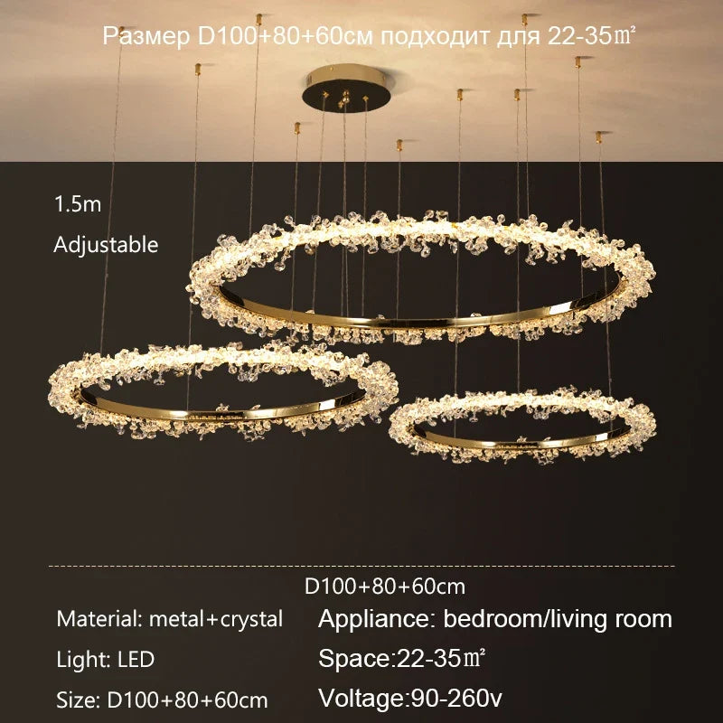 Suspension — Moderne en cristal de luxe suspension décorative