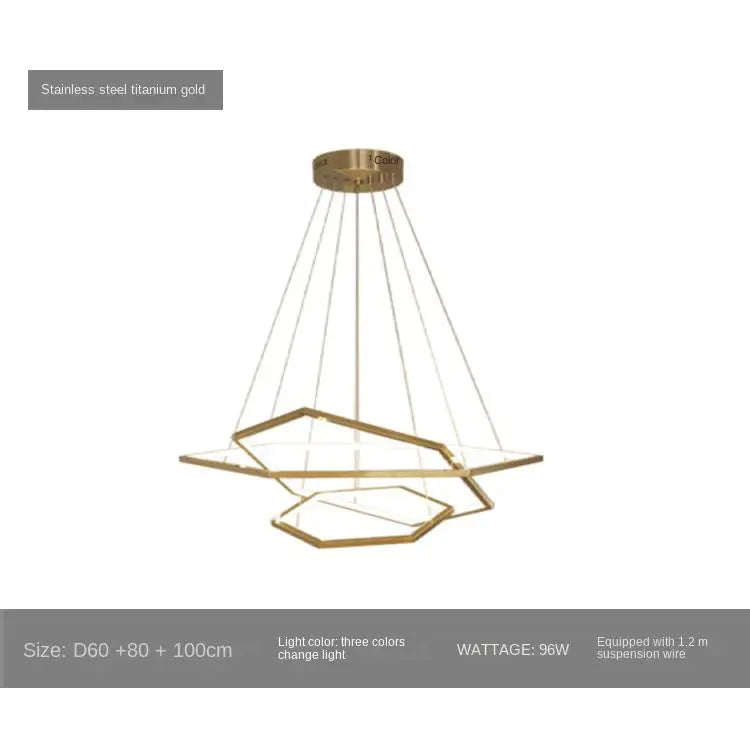 Suspension — Hexagone LED simple moderne luxe suspension