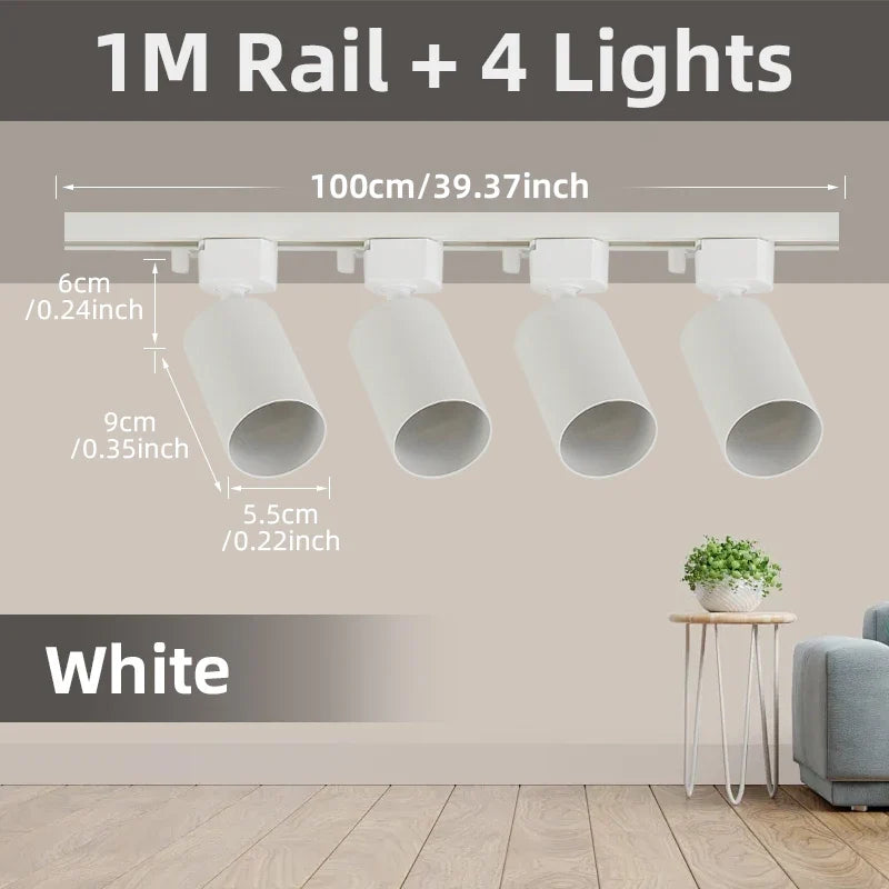 Spot — LED sur rail pour éclairage intérieur et décoration