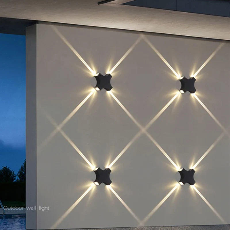 Applique murale — LED étroite à quatre faisceaux pour éclairage extérieur jardin