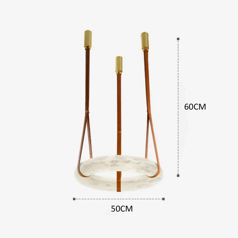 Lustre — Circulaire en marbre LED de luxe suspendu