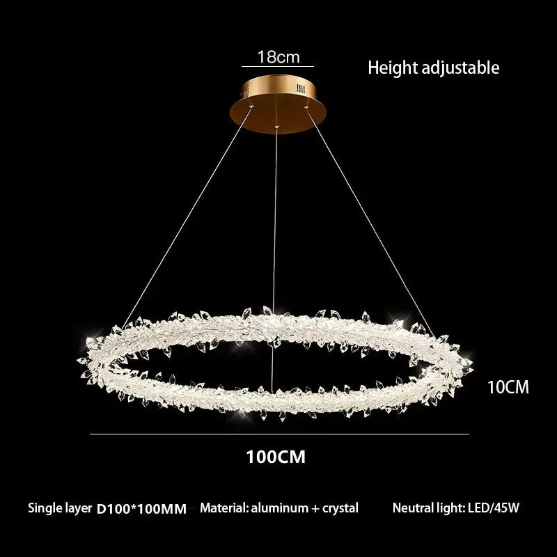 Lustre — Moderne en cristal design pour décoration intérieure élégante