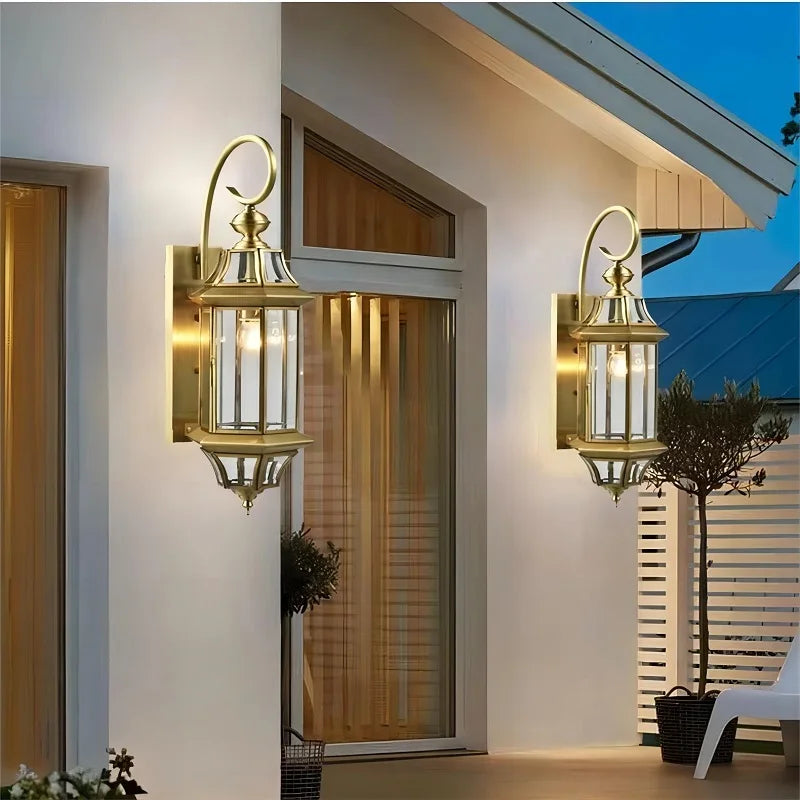 Applique murale — Extérieure en cuivre LED étanche design élégant