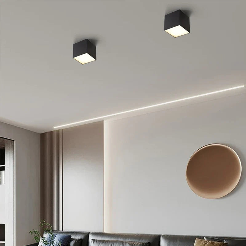 Plafonnier — LED créatifs en acrylique blanc et noir