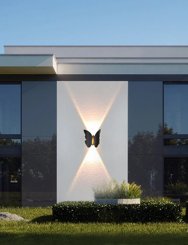 Applique murale — Étanche design papillon pour éclairage extérieur moderne