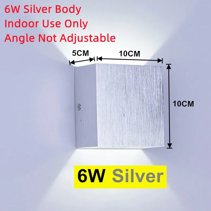 Applique murale — LED lumière extérieure étanche IP65 porche jardin applique et intérieur chambre chevet décoration éclairage lampe en aluminium doré