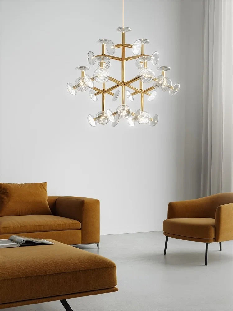 Lustre — Postmoderne en verre style américain pour décoration intérieure