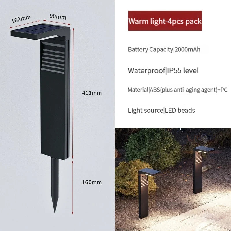 lampe solaire extérieure étanche led pour jardin et paysage
