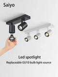 Spot — LED gu10 angle réglable éclairage amovible anti-éblouissement 2 3 têtes