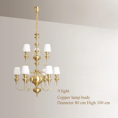 Lustre — À LED en cuivre noir pour décoration d'hôtel élégant