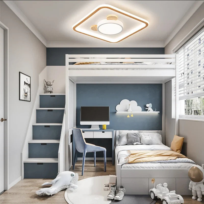 Plafonnier nordiques led dessin animé éclairage intérieur art décoration Albane Échappée en Bois - Une Touche Naturelle dans le Décor