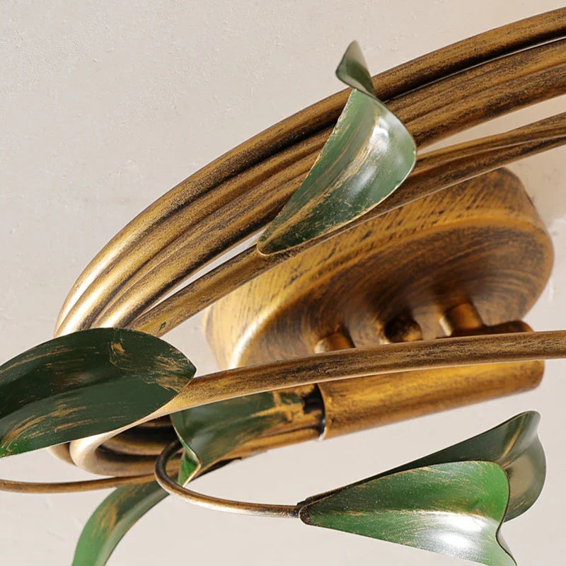 Plafonnier — Fleurs verre pastoral nordique LED viridiplantae