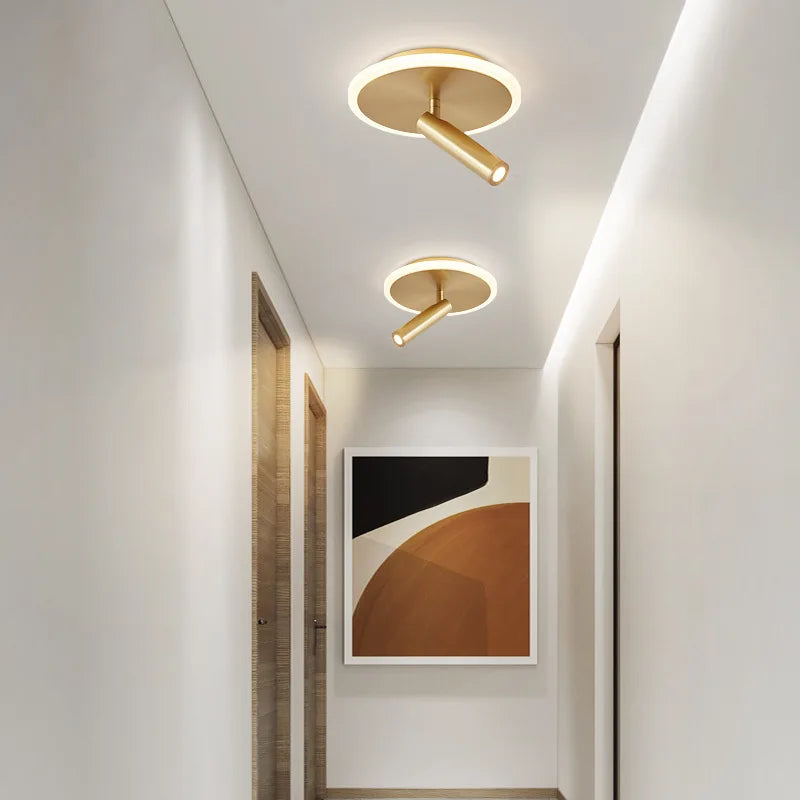 Spot rond led pour éclairage intérieur dans divers espaces Garance Ouverture en Cuivre - Reflets Délicats & Caractère Affirmé