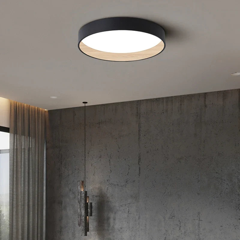Plafonnier minimalistes modernes grain de bois créatifs Aveline Résonance - Le Charme du Bois au Quotidien