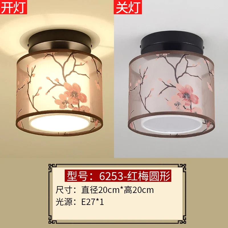Plafonnier — Vintage en lin style chinois pour décoration intérieure