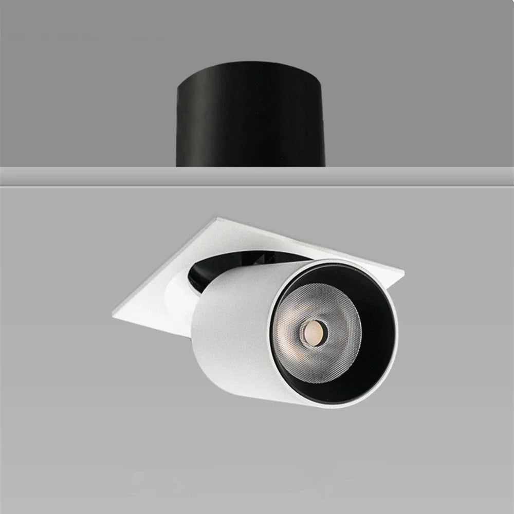 Spot encastré led carré télescopique rotation flexible pour maison Élisa Balade - Géométrie & Élégance Visuelle