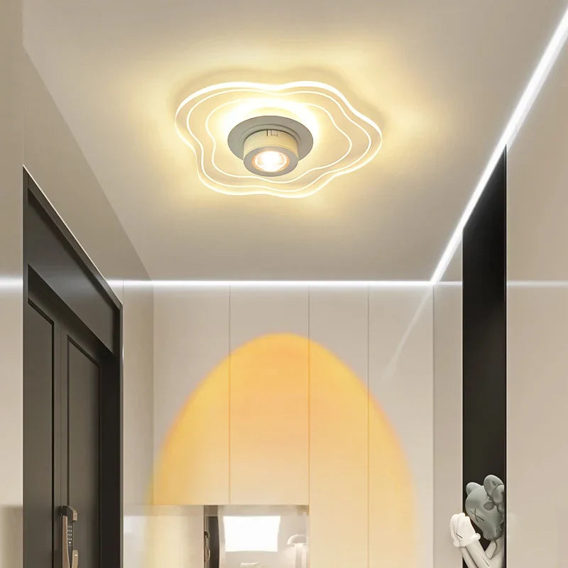 Plafonnier — Encastré LED nordique simple avec spots