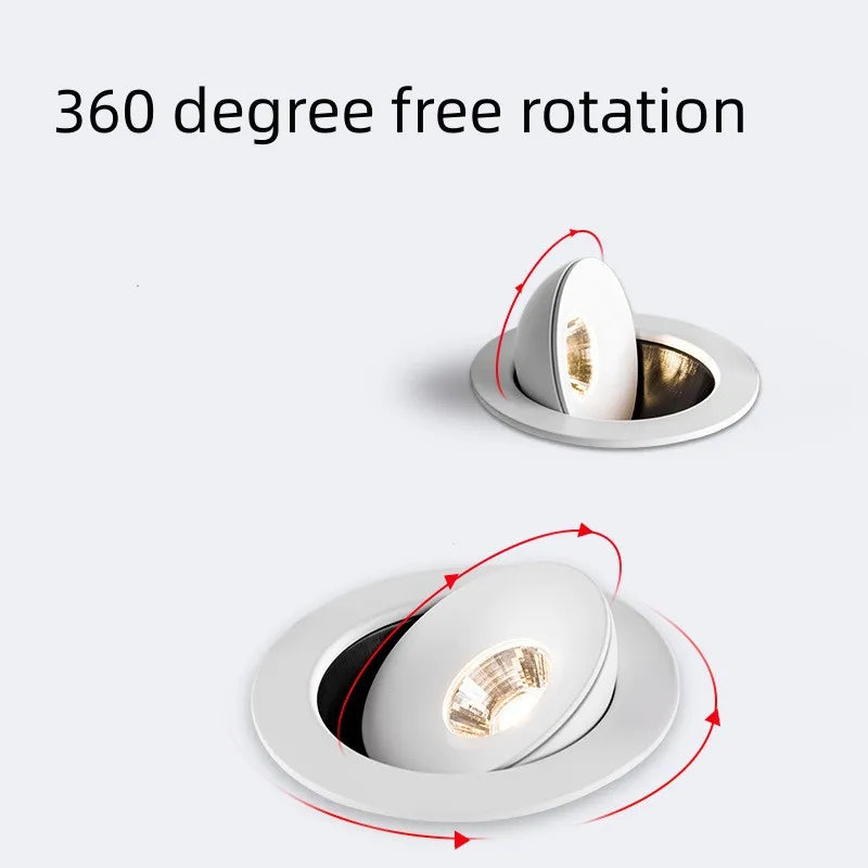 Plafonnier tube led circulaire rotatif 360° cob éclairage intérieur Théodore Fugue en Aluminium - Caractère & Élégance dans le Décor