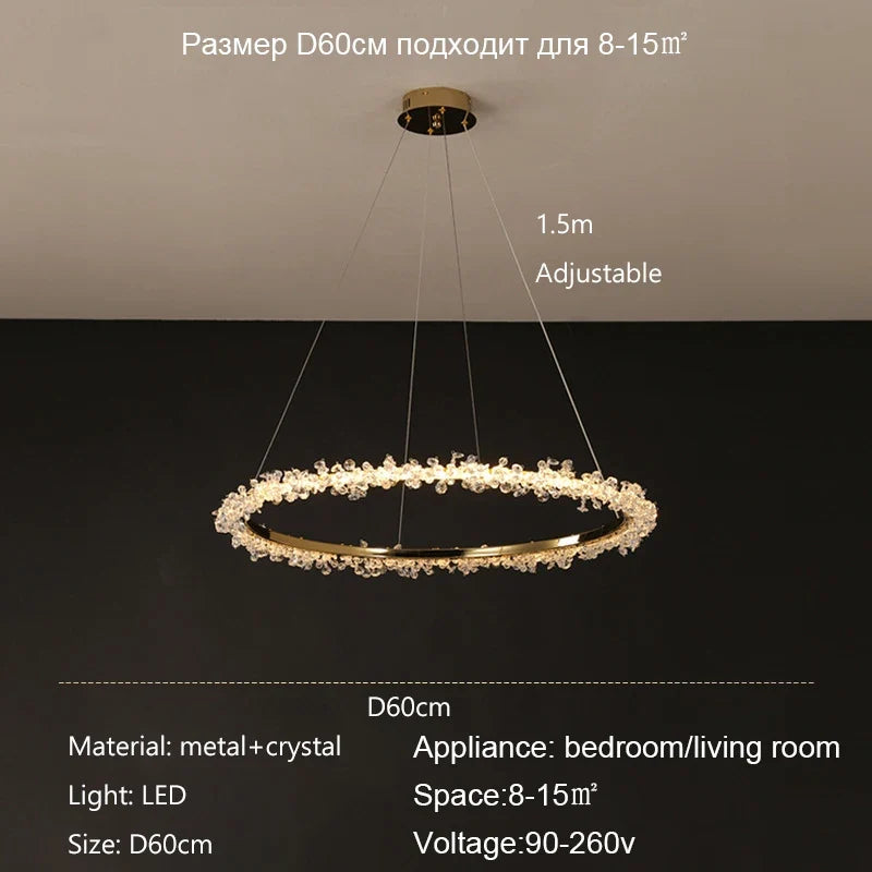 Suspension — Moderne en cristal de luxe suspension décorative