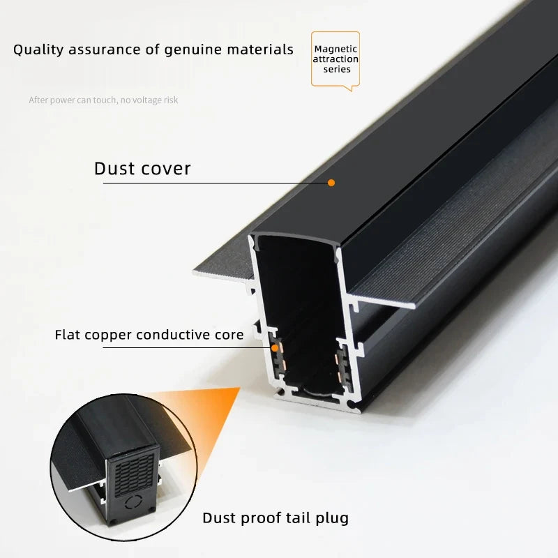 lampe led magnétique intensité variable sans bordure rails surface zigbee