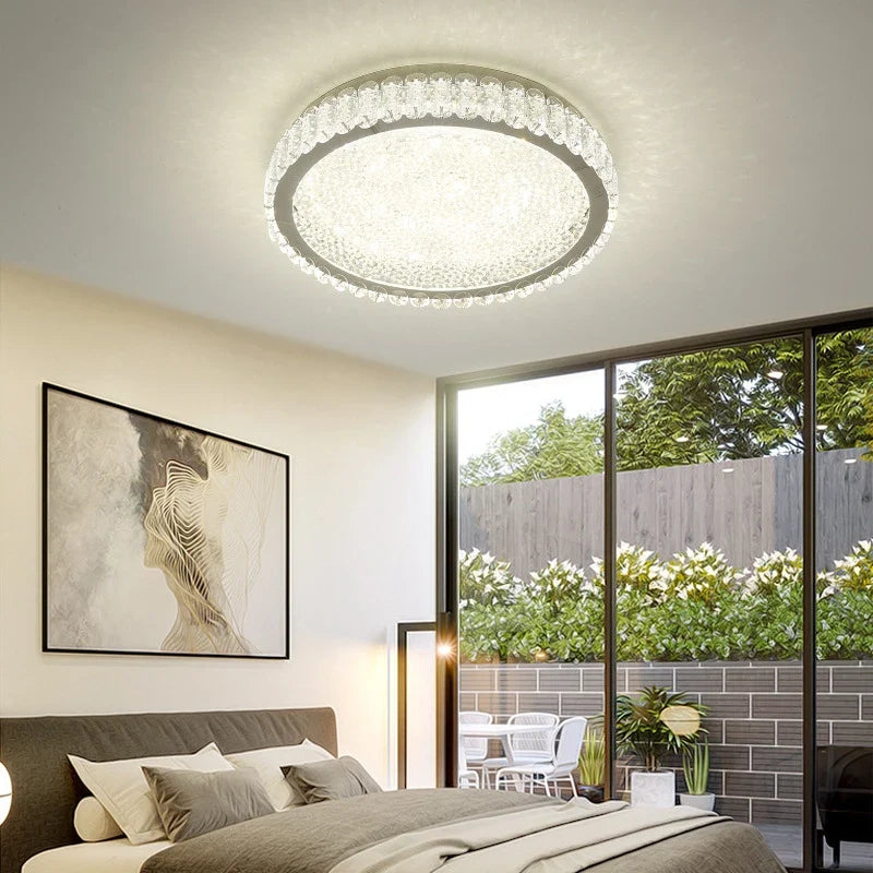 Plafonnier — LED rond moderne en cristal pour restaurant hôtel 2022