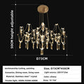 Lustre — Post-moderne cube de lumière en cristal acier inoxydable LED