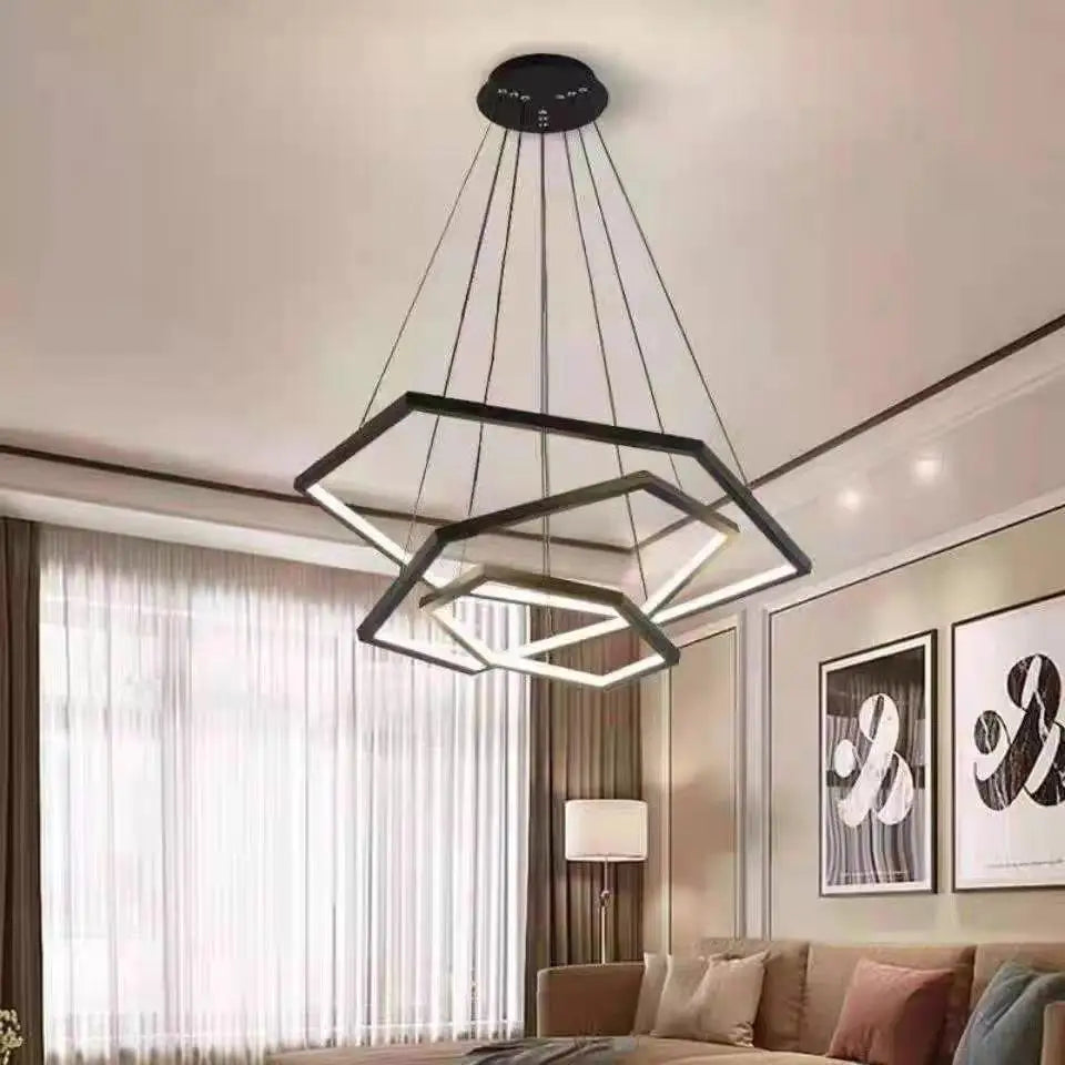 Suspension — Hexagone LED simple moderne luxe suspension