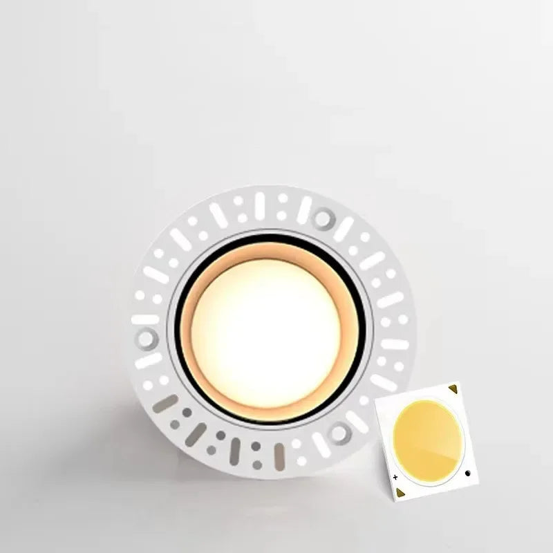 Spot de plafond COB encastré sans bord anti-éblouissement à intensité variable 7W 9W 12W 15W 85-265V pour hôtel et villa Suzon Clairval en Aluminium - Caractère & Élégance dans le Décor
