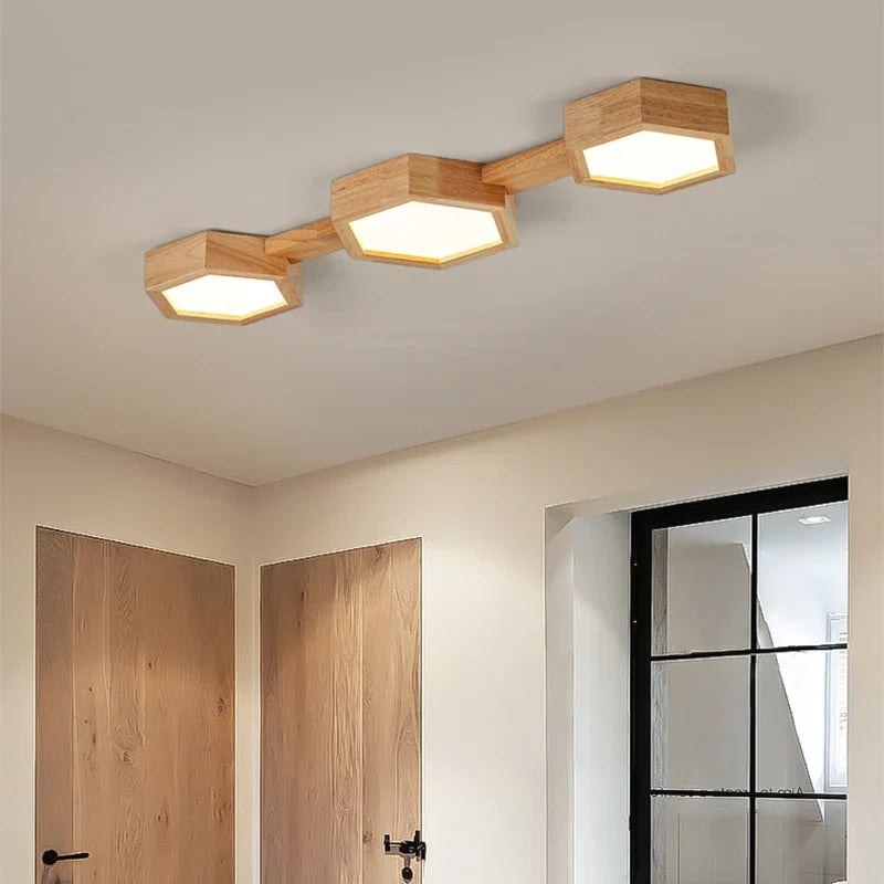 Plafonnier led en bois pour décoration intérieure moderne Tiphaine Halo - Esprit Naturel & Décor Chaleureux