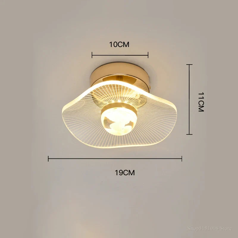 Plafonnier led moderne nordique pour intérieur et balcon Juliette Résonance - Lignes Épurées & Atmosphère Sereine