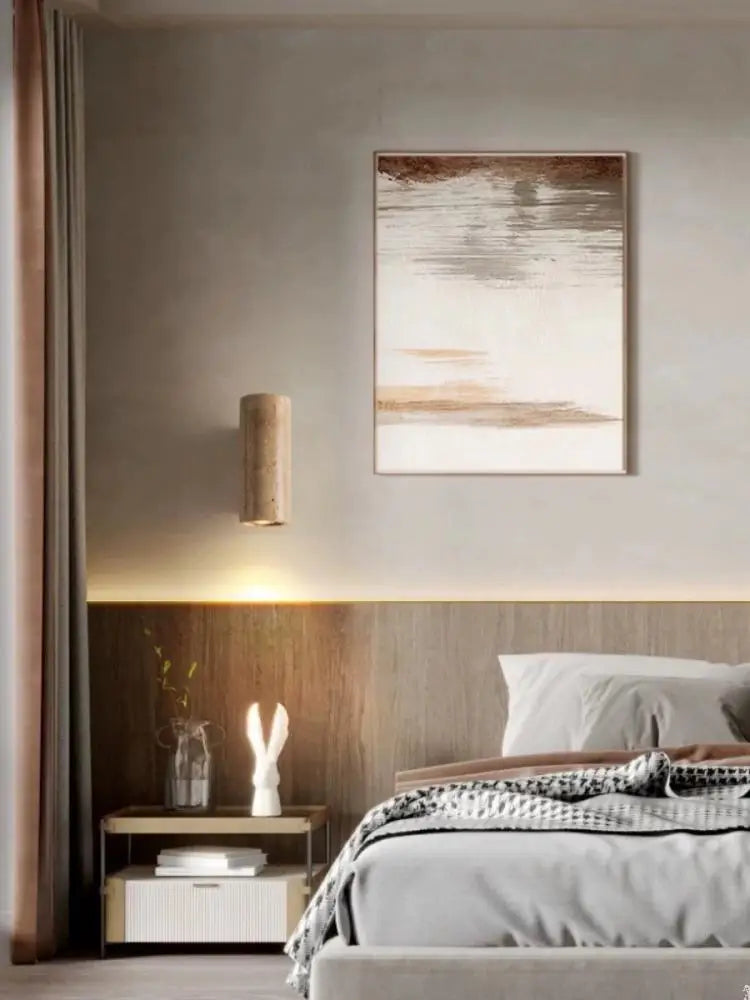 Applique murale en marbre wabi sabi à led pour décoration intérieure Noélie Clairière - Caractère Minéral & Élégance Naturelle