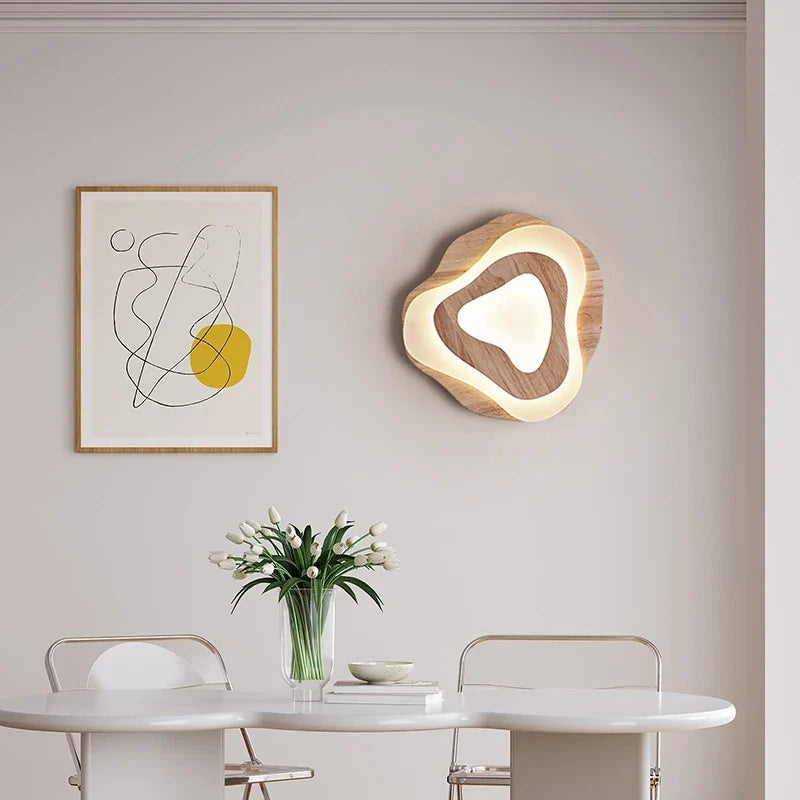 Lustre — LED moderne en bois pour chalet loft intelligent
