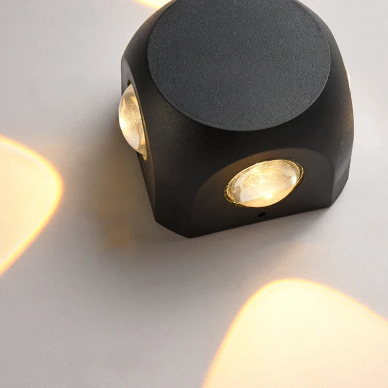 Applique murale — LED hémisphère quatre côtés pour extérieur et balcon