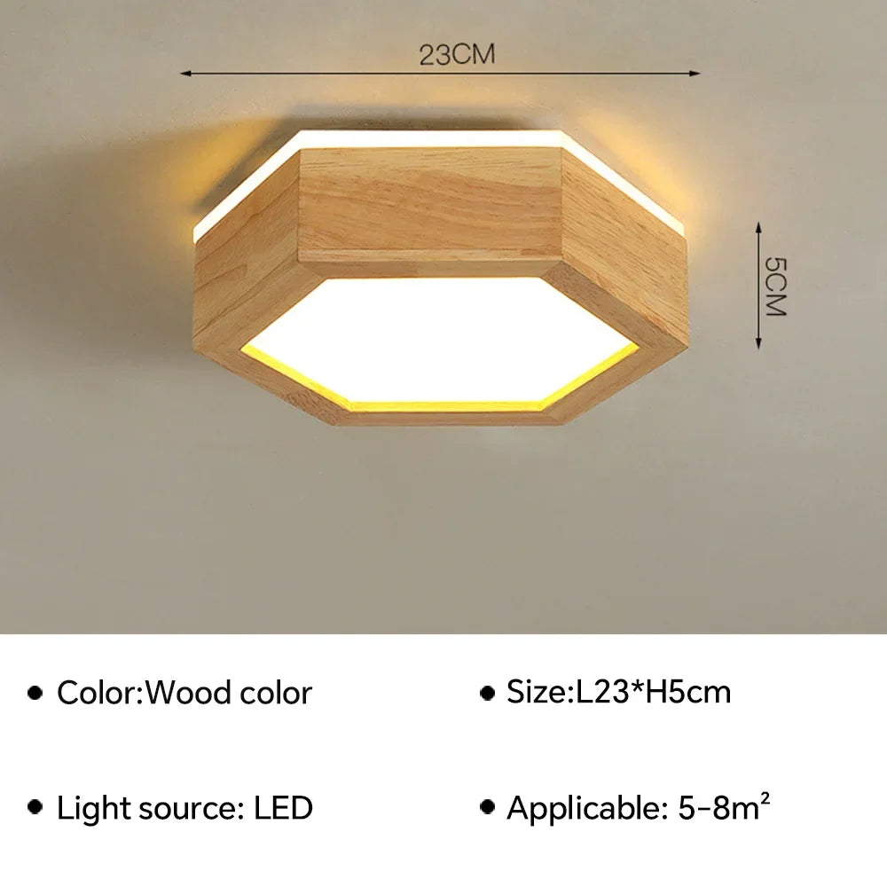 Plafonnier led en bois pour décoration intérieure moderne Tiphaine Halo - Esprit Naturel & Décor Chaleureux