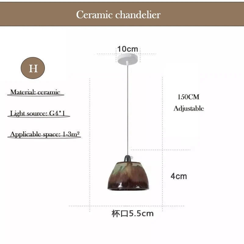lampe de tasse en céramique style nordique minimaliste moderne