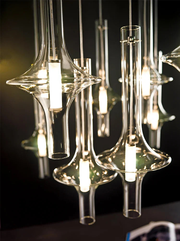 Lustre — Design italien en verre et bambou pour restaurants et boutiques
