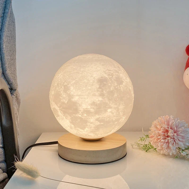 Lampe à poser — Creative 3D lune lampe de Table technologie mode atmosphère lampe chambre d'enfants étudiant lampe chambre étude lampe décorative