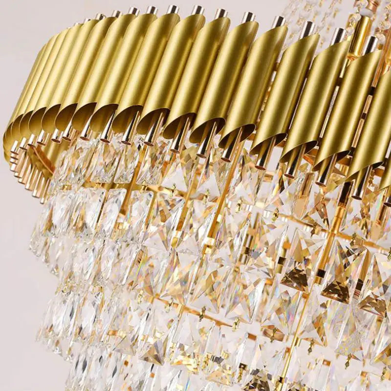 Lustre — En cristal de luxe pour éclairage élégant et moderne