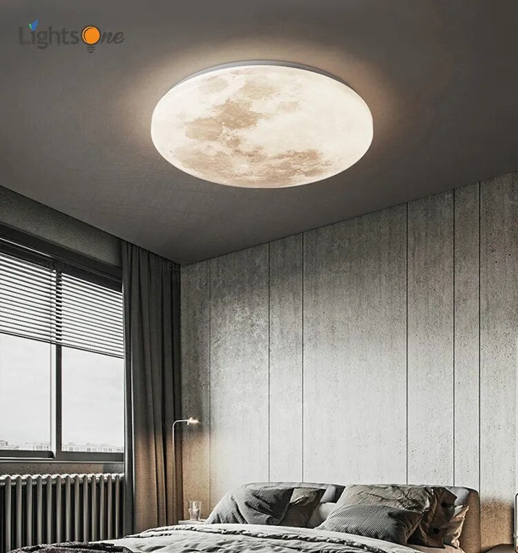 Plafonnier lune moderne minimaliste Lucile Finesse - Esprit Épuré & Harmonie Intérieure