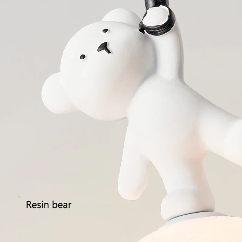 lampe en résine design ours pour chambre d'enfant décorative