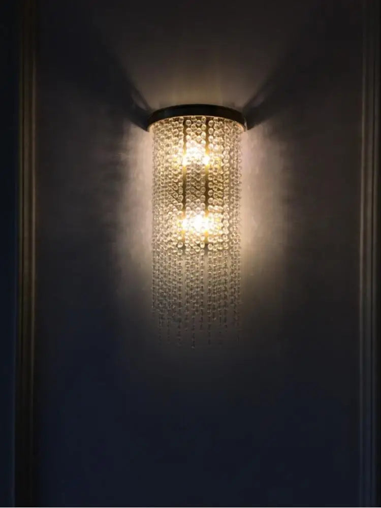 Applique murale — Moderne en cristal doré pour intérieur élégant