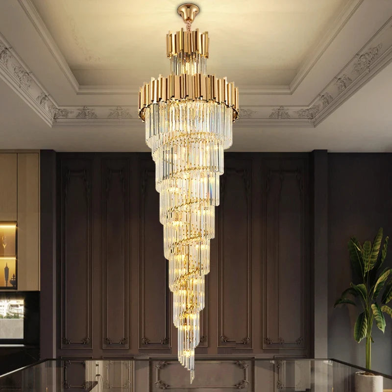 Lustre — Moderne en cristal pour décoration intérieure élégante et lumineuse