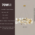 Lustre — Ginkgo feuille cage d'escalier long lustre lumière atmosphérique villa de luxe duplex bâtiment loft hall d'hôtel lampes d'art créatives